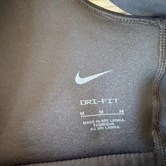 Nike Yoga Dri-Fit Swoosh Highneck Sports Bra Black Racerback Workout NWOT - Picture 7 of 9